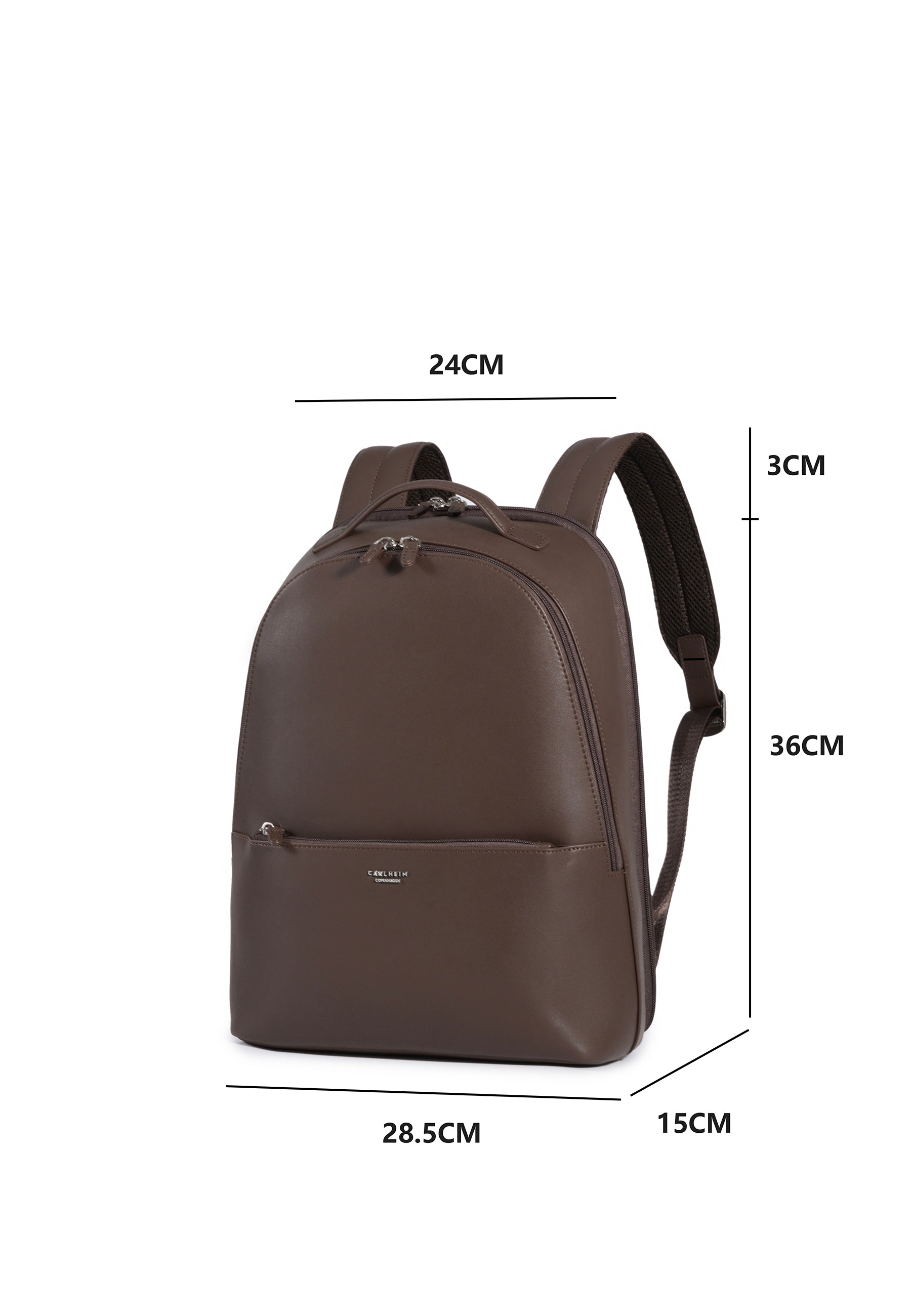 Louvre Genuine Leather Backpack (Brown)