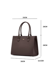 Annabelle Genuine Leather Handbag (Brown)