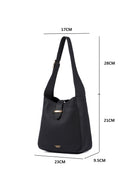 Emily Genuine Leather Handbag (Black)