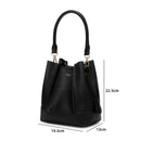 Adaline Genuine Leather Handbag (Black)