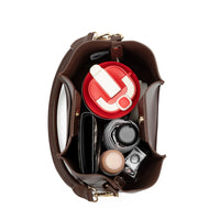 Adaline Genuine Leather Handbag (Brown)