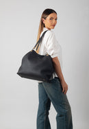 Stella Genuine Leather Handbag (Black)