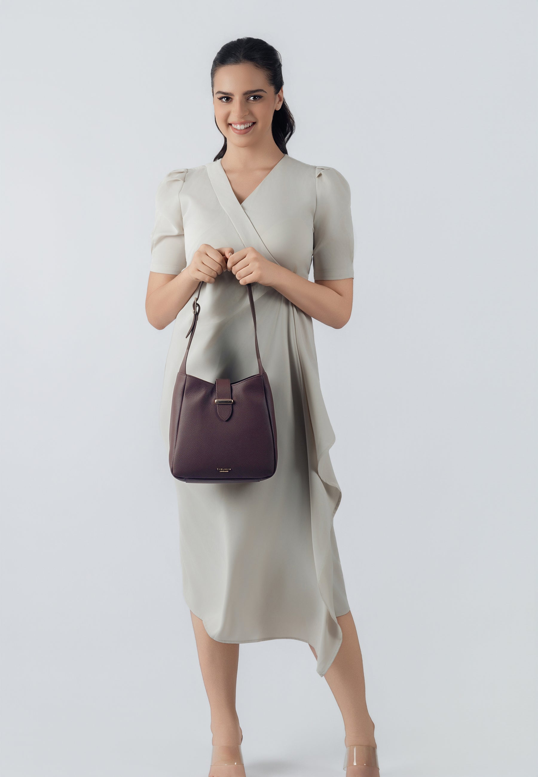 Emily Genuine Leather Handbag (Brown)