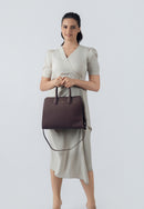 Nora Genuine Leather Handbag (Brown)