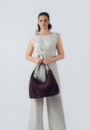 Eliana Suede Handbag (Brown)