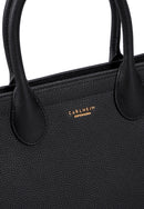 Nora Genuine Leather Handbag (Black)