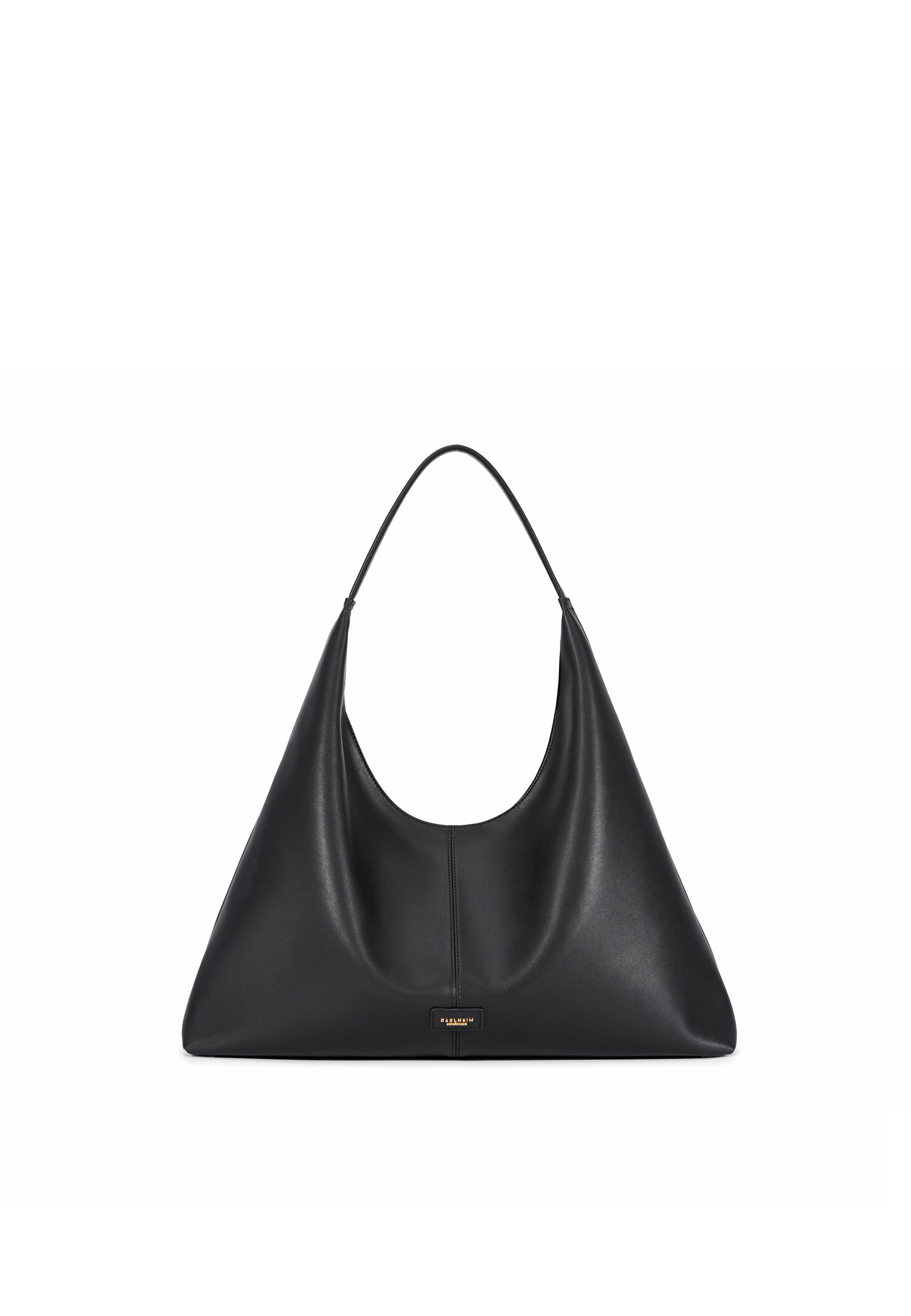 Madeline Genuine Leather Handbag (Black)