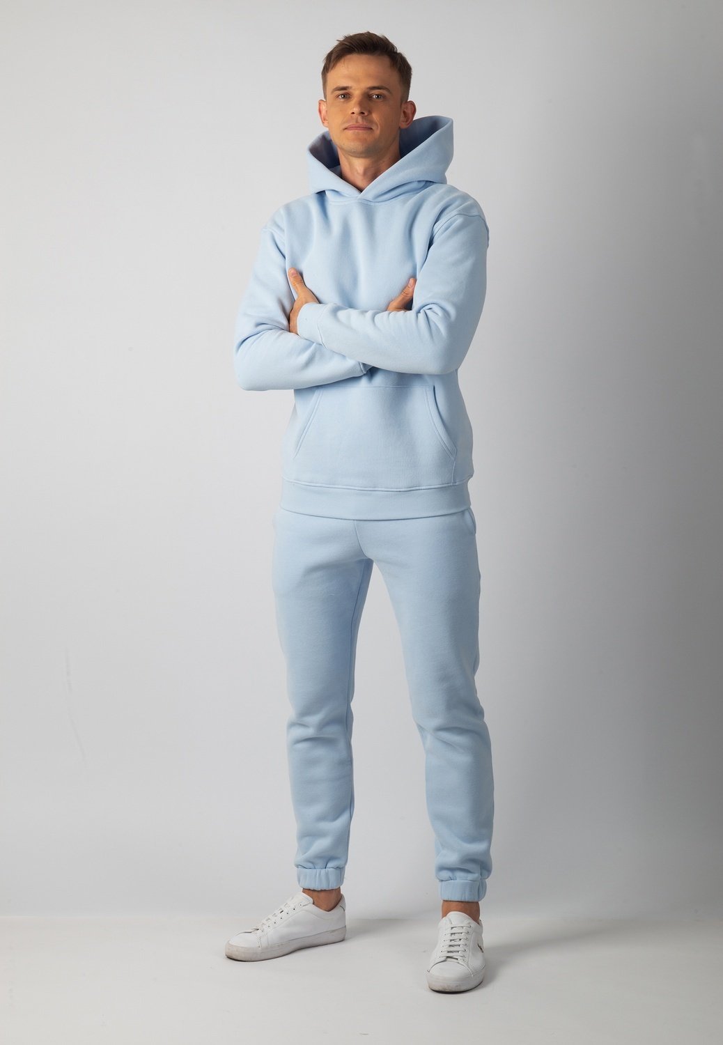 Hudson Branded Hoodie (Ice Blue)