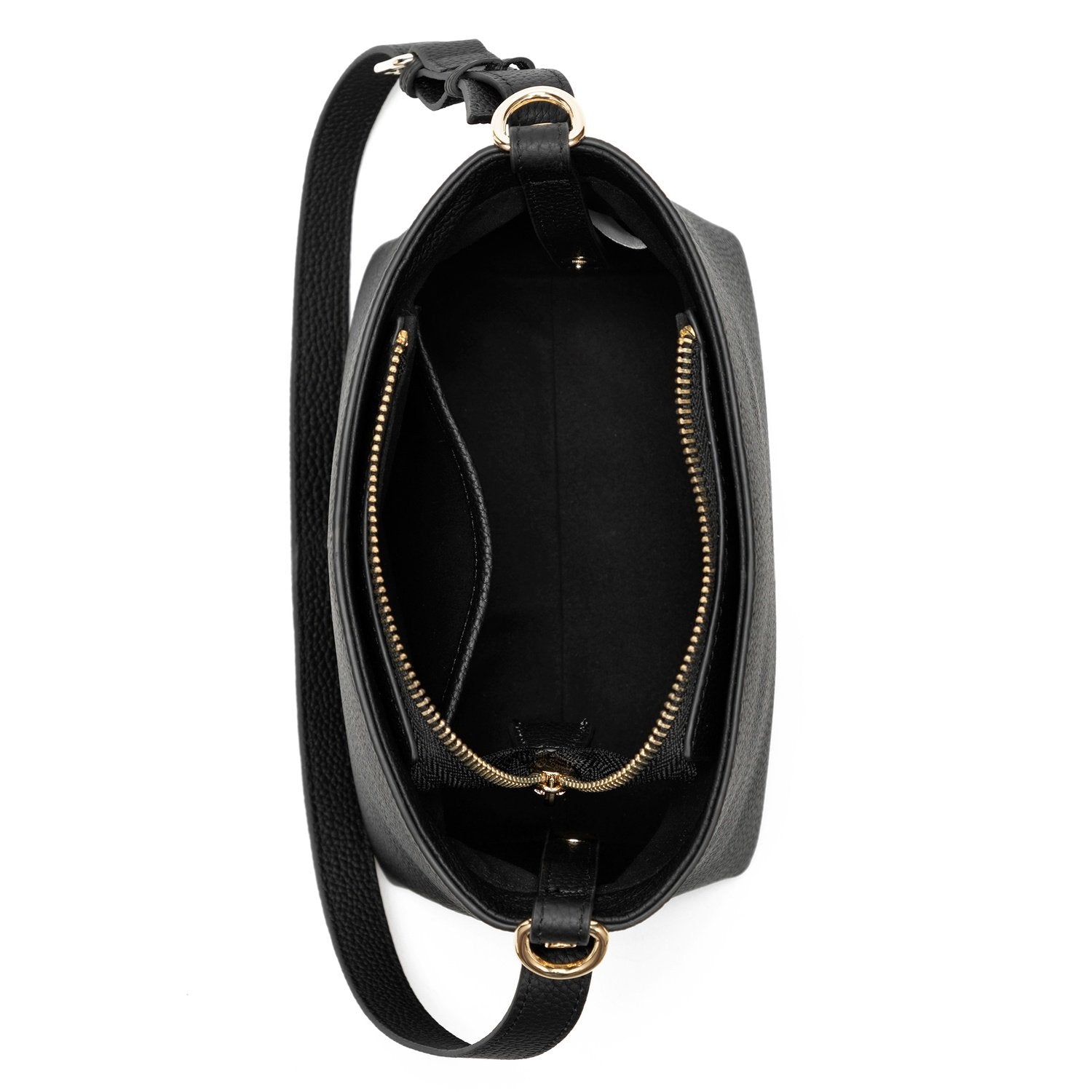 Selma Genuine Leather Handbag (Black)