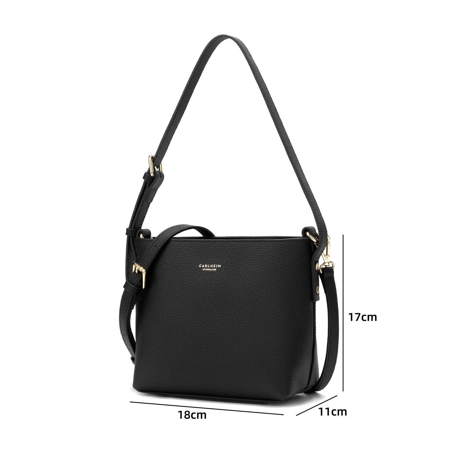 Selma Genuine Leather Handbag (Black)