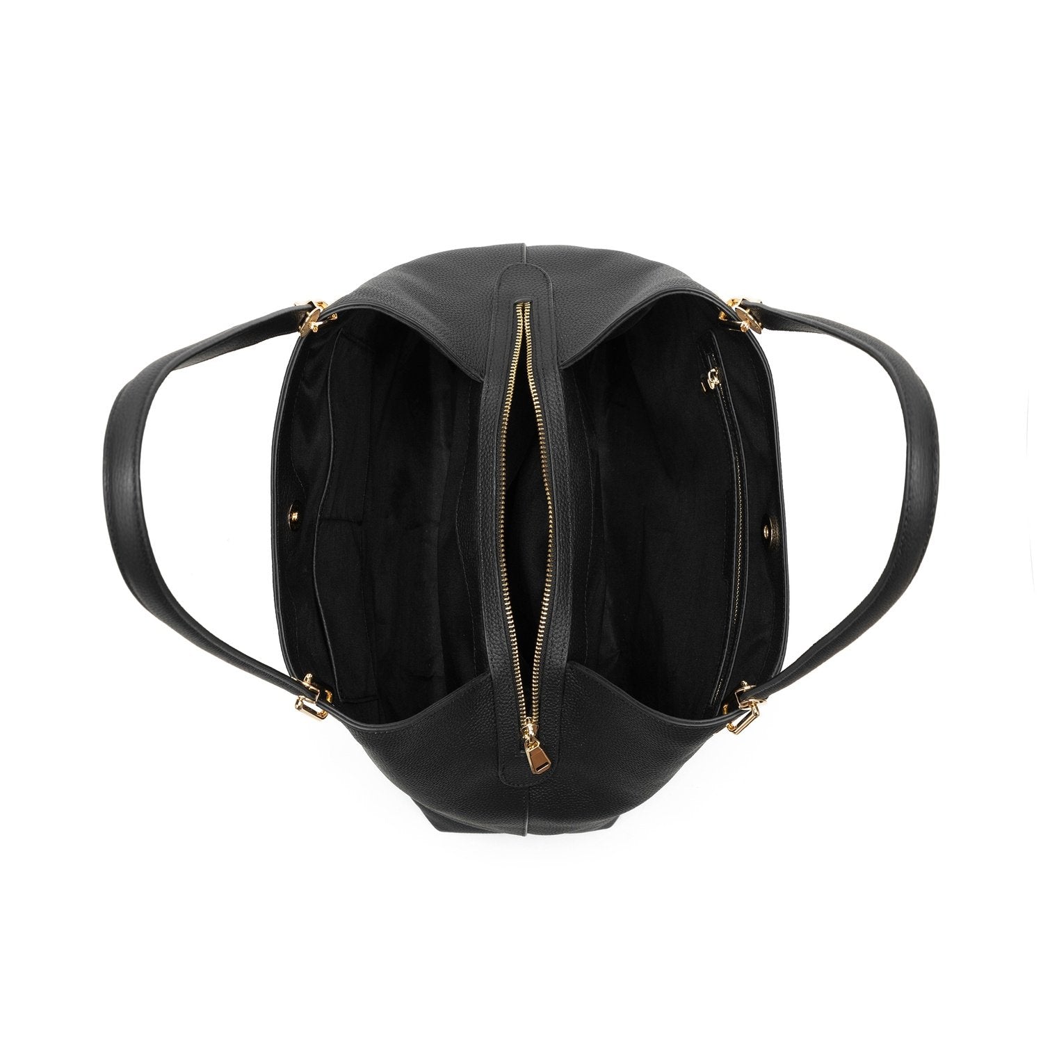 Stella Genuine Leather Handbag (Black)