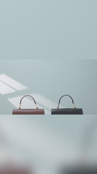 Sophia Genuine Leather Handbag (Black)